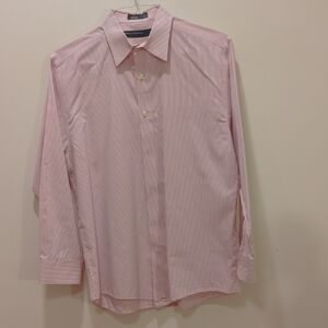 Perry Ellis Pink and Blue Casual Button Down Shirt